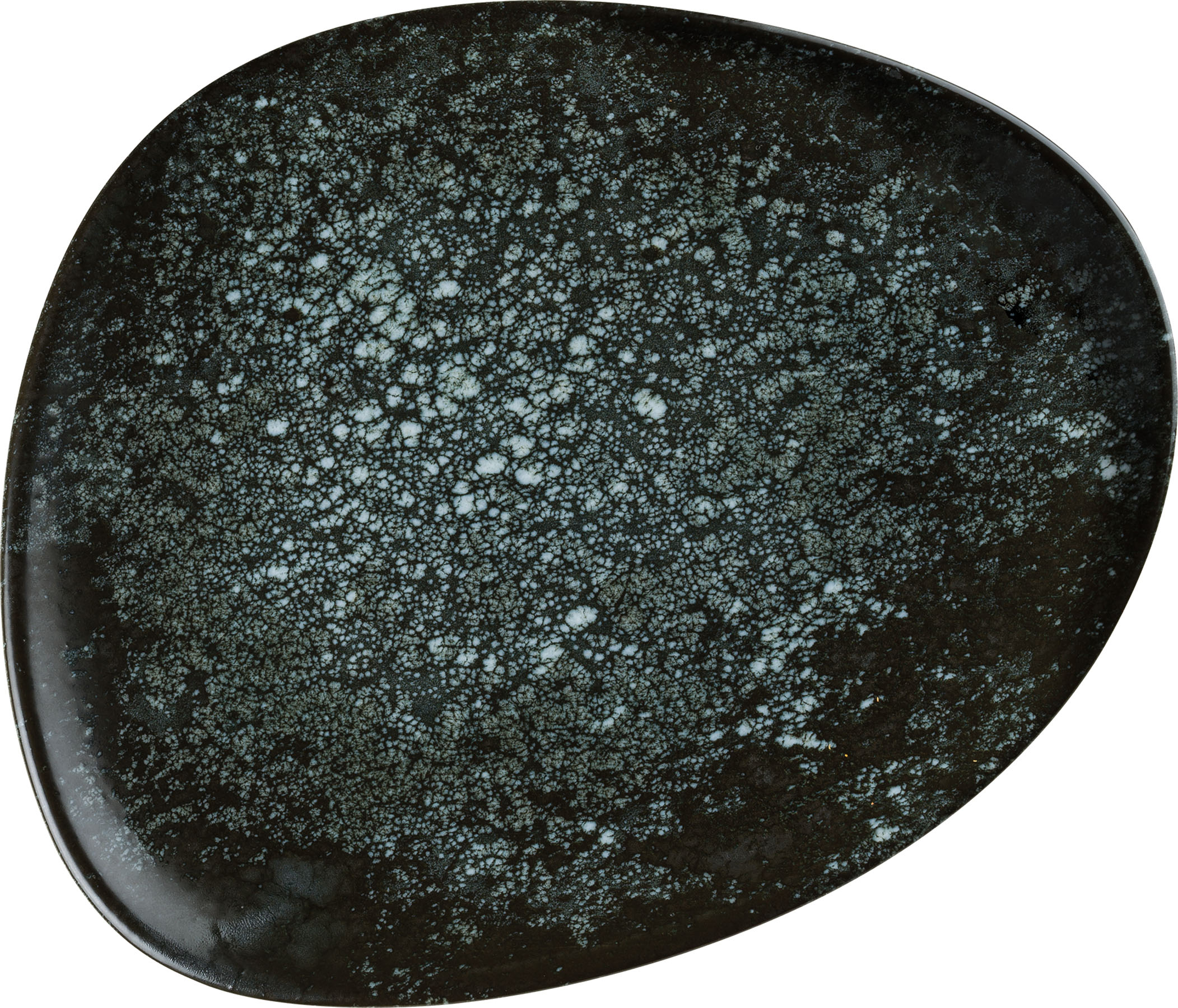 Cosmos, Black : Vago Teller flach asymmetrisch, 24 x 20 cm