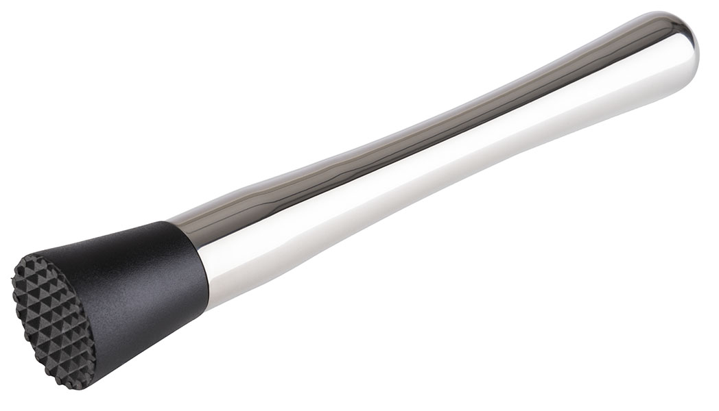 Stößel, Edelstahl, Polystyrol, D: 3,5 cm, H: 20,5 cm, Farbe: stainless-steel