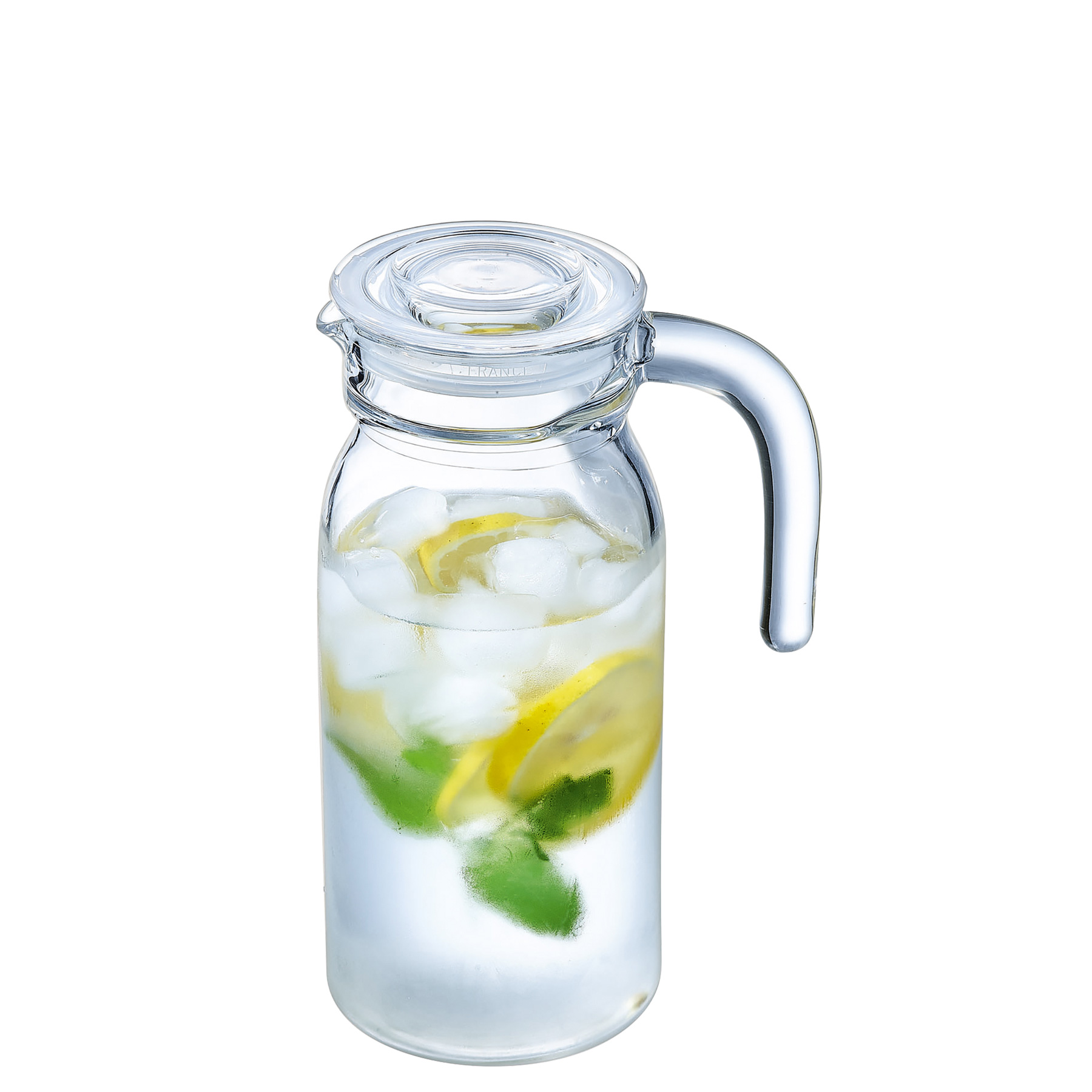 Kühlschrankkrug Spring m. Glasdeckel 100 cl, I: 1000 ml, H: 230 mm, D: 135 x 95 mm