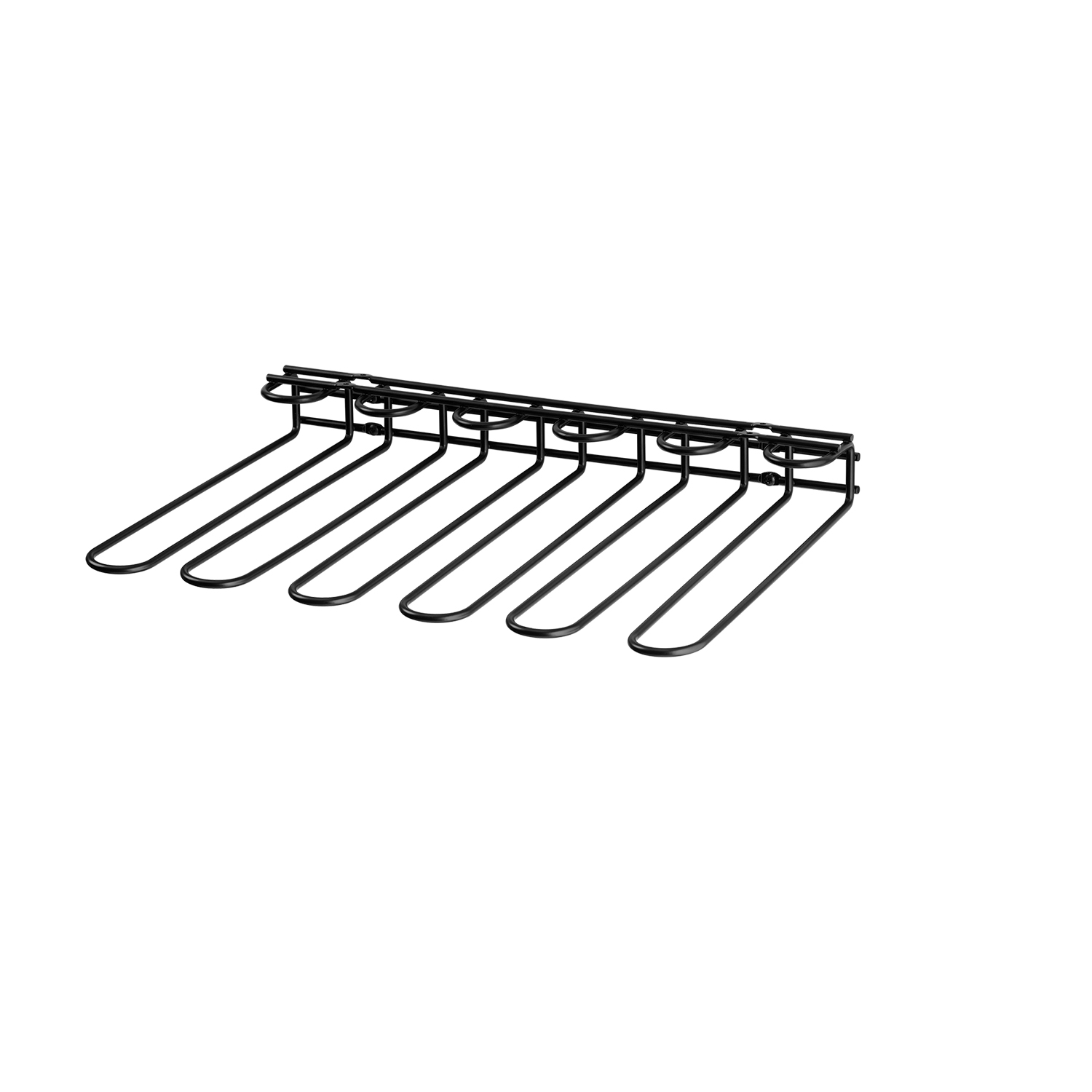 Gläserschiene, Metall, schwarz, 45 x 32 cm, H: 6 cm