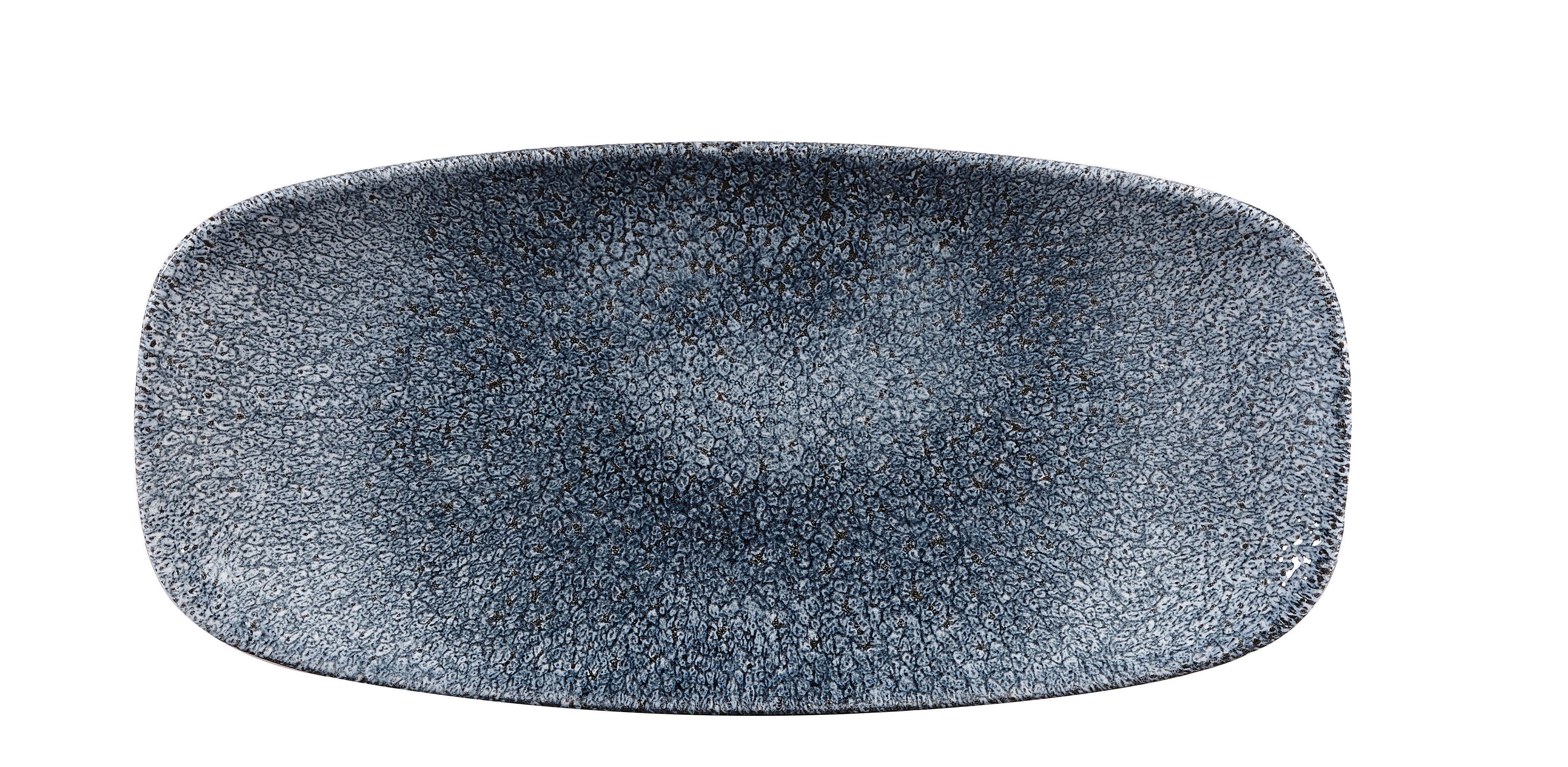 Churchill, Raku : Topaz Blue - Chefs Platte rechteckig, 26,9 x 12,7 cm