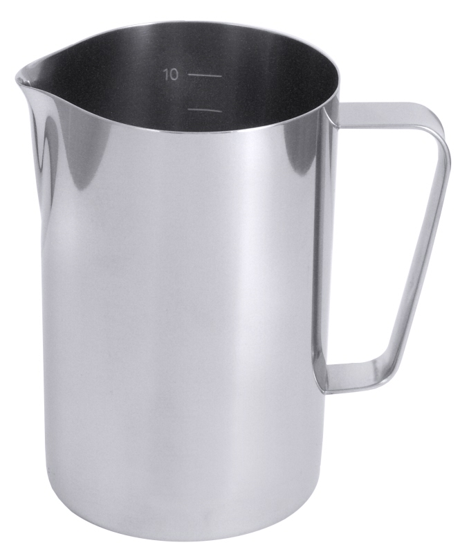 Messbecher zylindrisch, I: 0,5 ltr., D: 7,5 cm, H: 13 cm, Edelstahl