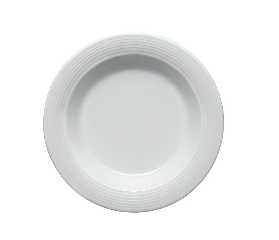 Bauscher, Dialog - Spezialteller tief Fahne, weiss, uni, 23 cm/ 0,40 ltr.