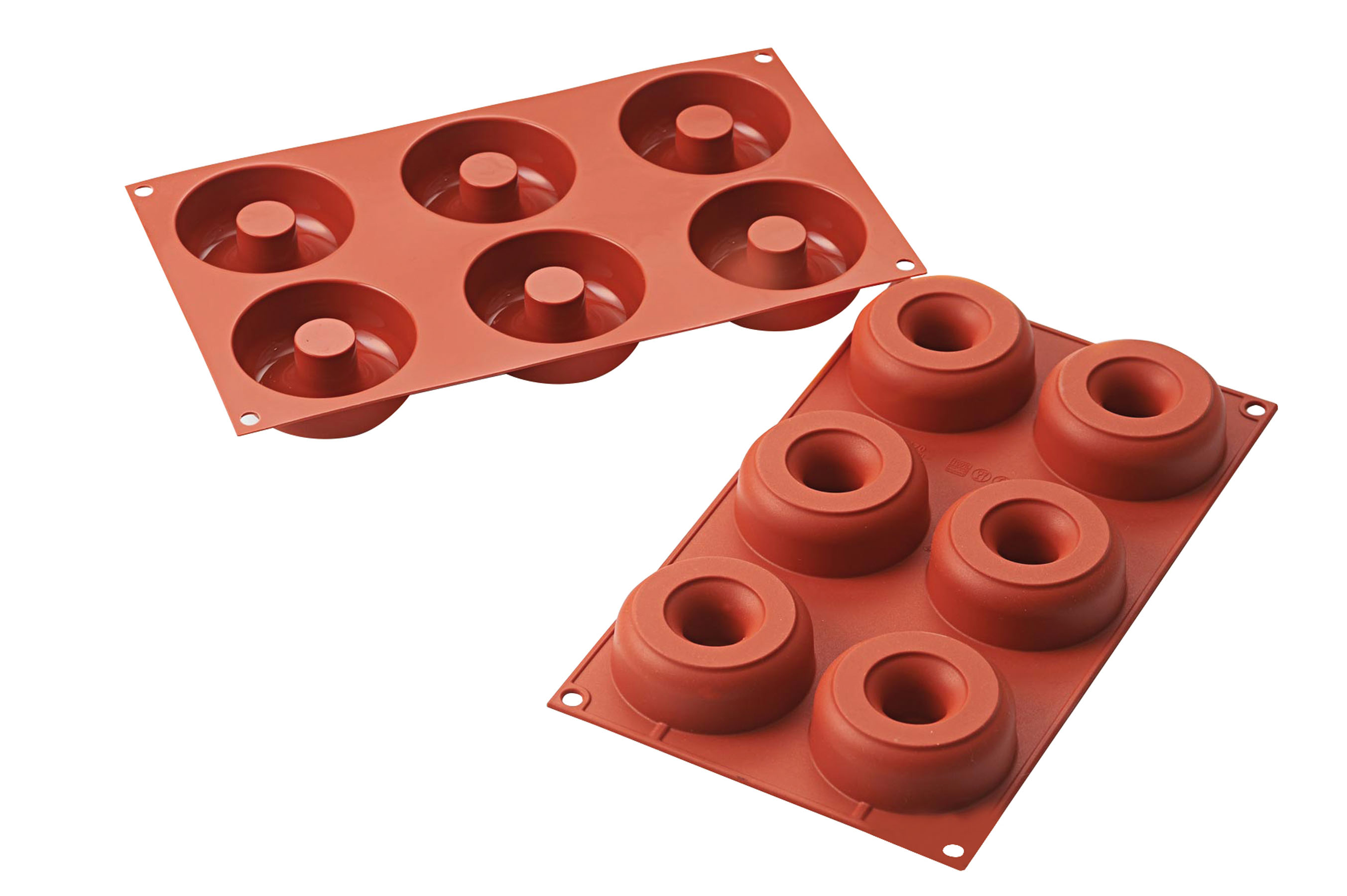 Silikon - Backform Donuts, 6 x 98 ml, D: 75 mm, H: 25 mm