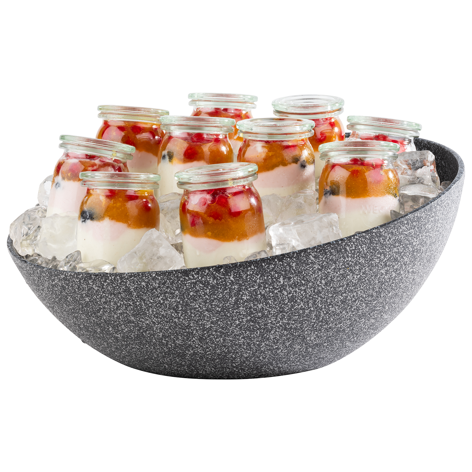 Schale FROSTFIRE D: 32,5 cm, Aluminium, antihaftbeschichtet, H: 8 - 14 cm Farbe: schwarz-silber