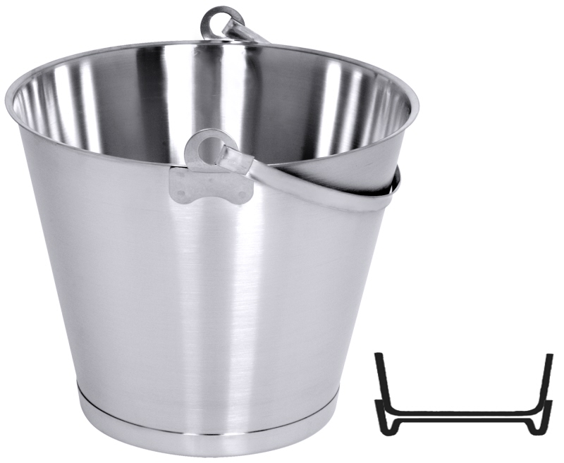 Eimer, säurefest, I: 12 ltr., D: 32 cm, H: 27 cm, Metall
