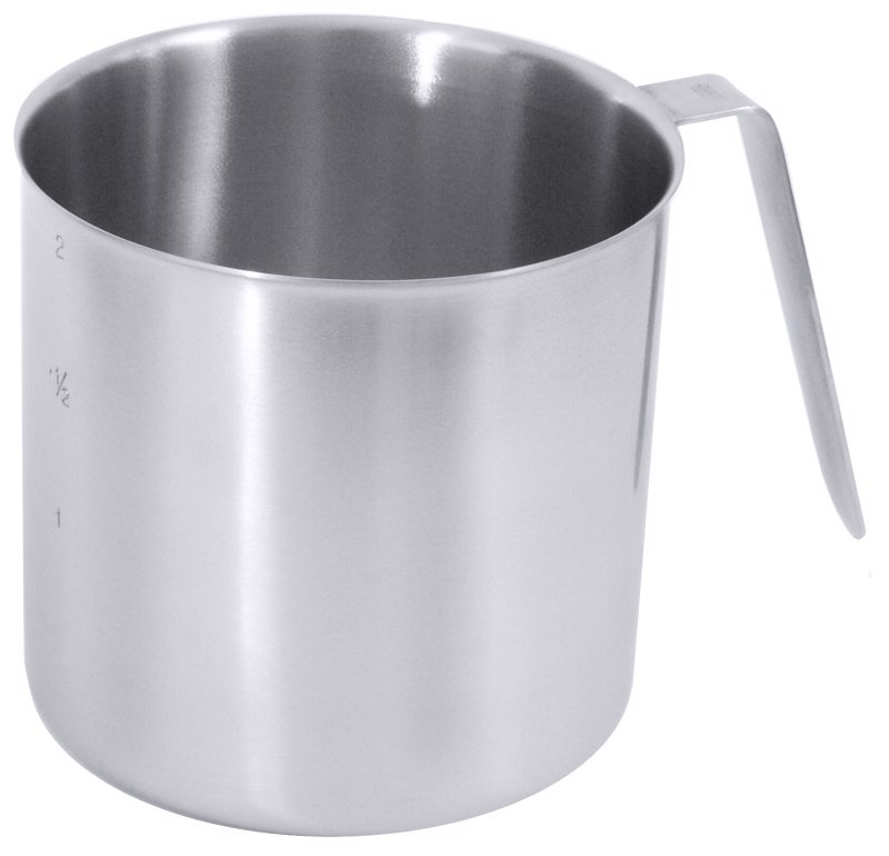 Messbecher zylindrisch, I: 2 ltr., D: 14 cm, H: 14 cm, Edelstahl