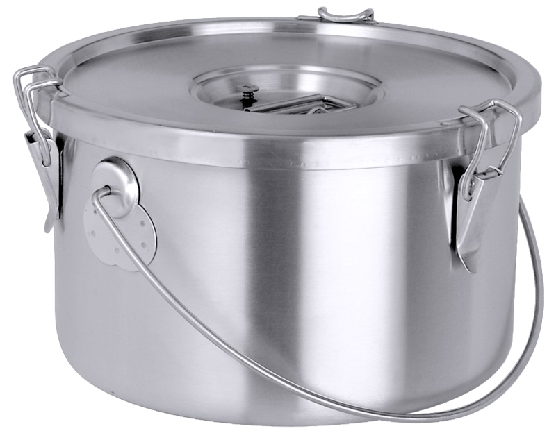 Transportbehälter isoliert, I: 10 ltr., D: 34 cm, H: 20 cm, Edelstahl