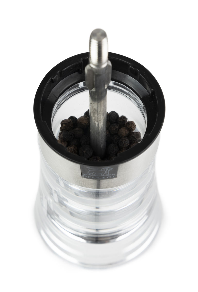 Peugeot : Oslo - Pfeffermühle, manuelle Acryl-Mühle, Größe: 14 cm, Farbe: transparent