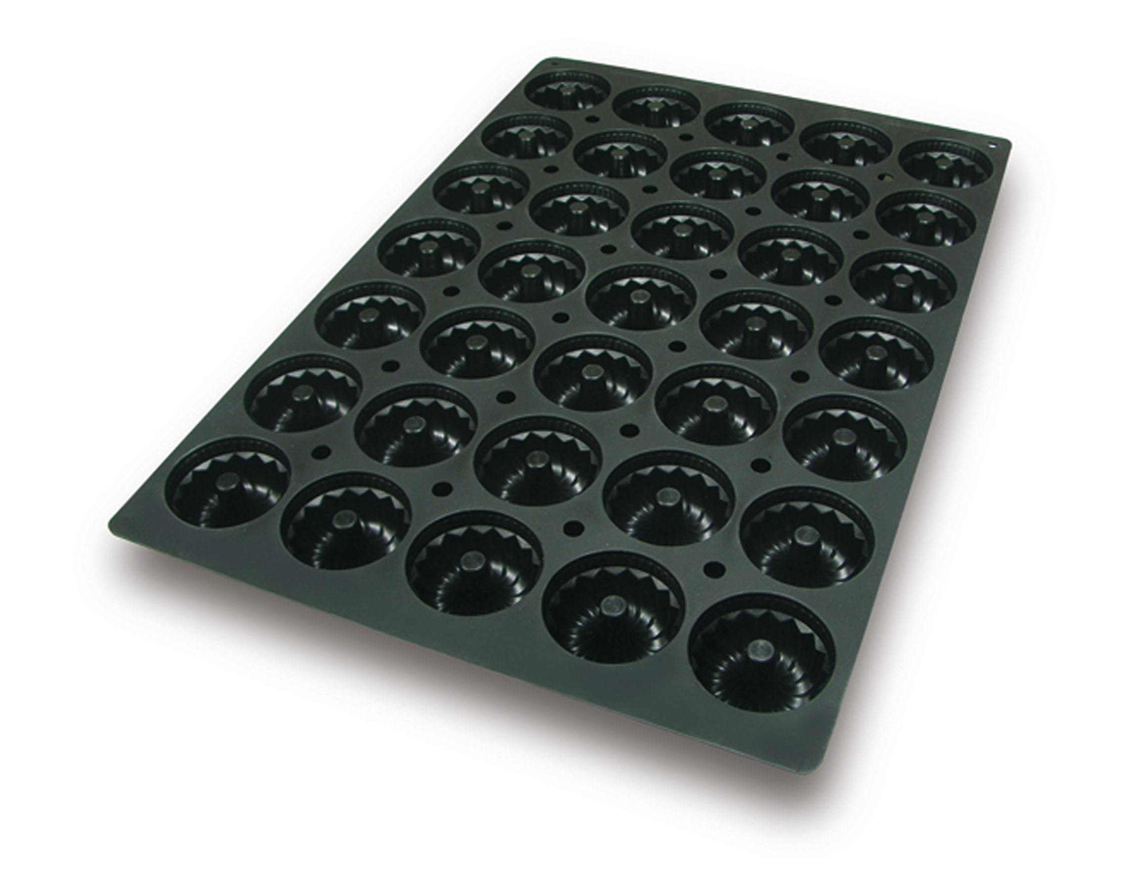 Silikon - Backform 400 x 600 mm, Gugelhupf, 35 x 90 ml, D: 72 mm, H: 35 mm