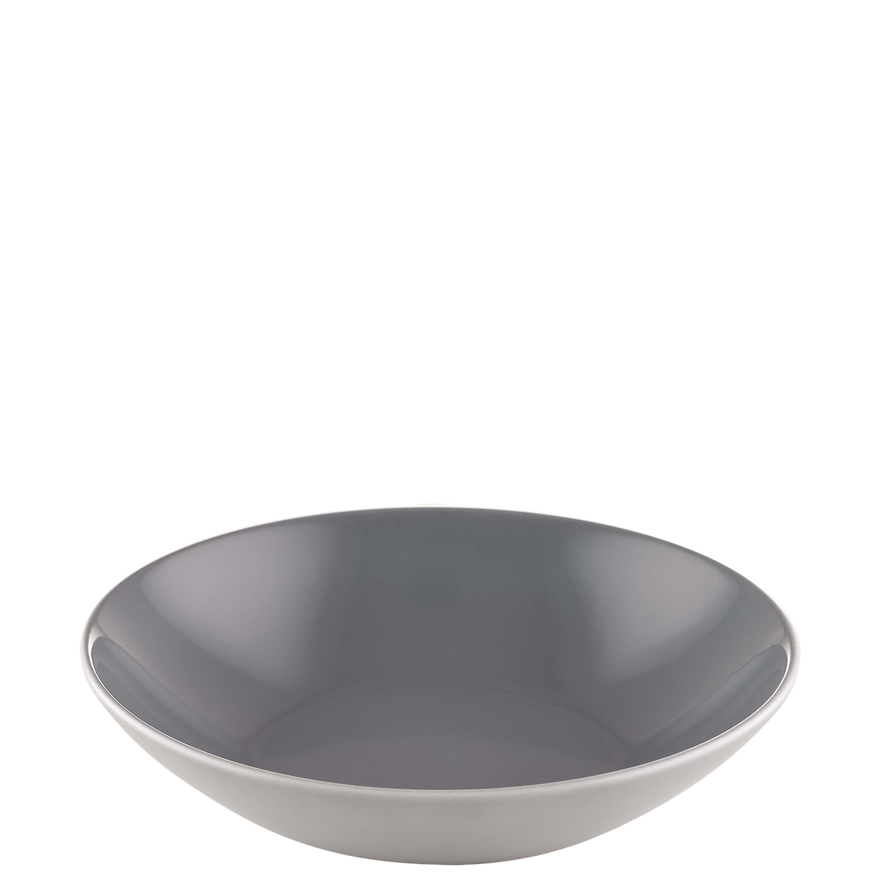 Bauscher, Sandstone : Dekor 700562 Gray Uni - Teller tief coup rund 18 cm/ 0,52 ltr.