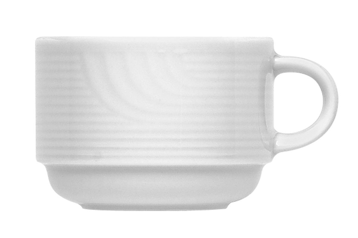 Bauscher, Carat - Kaffee-Obere stpb., weiss, uni, 0,18 ltr.