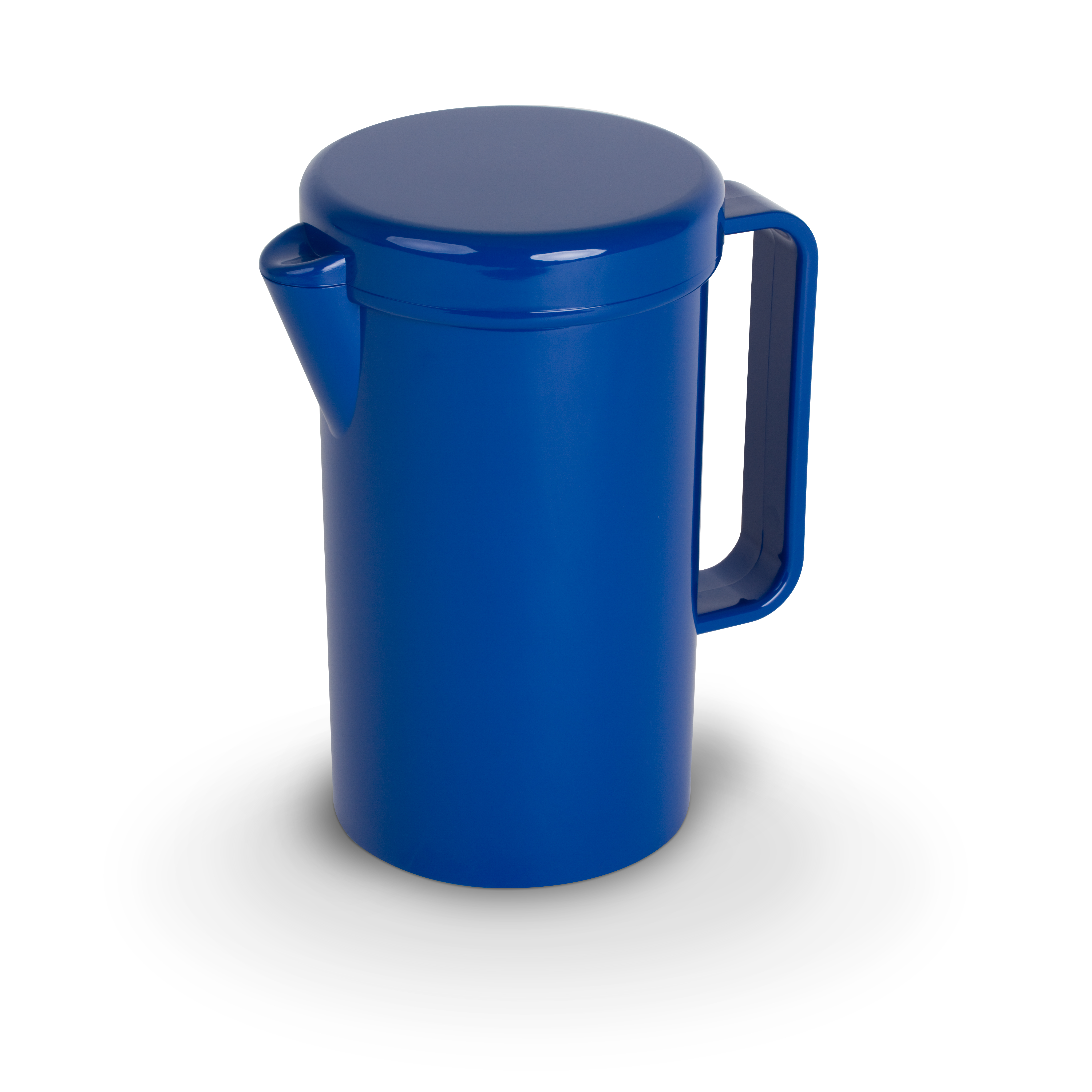 Kanne mit Deckel PC, uni, blau, D x H: 10,5 x 19,5 cm/ 1,30 ltr.