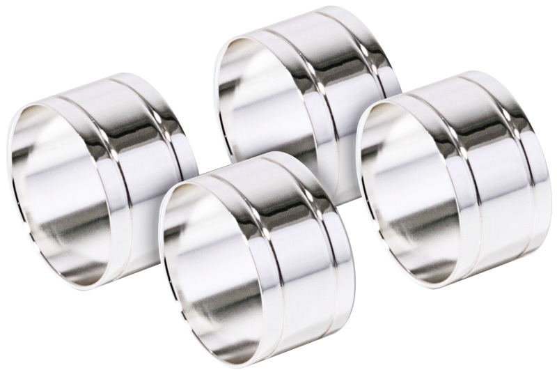 Serviettenringe, rund, versilbertes Messing, D: 4 cm, B: 2,5 cm
