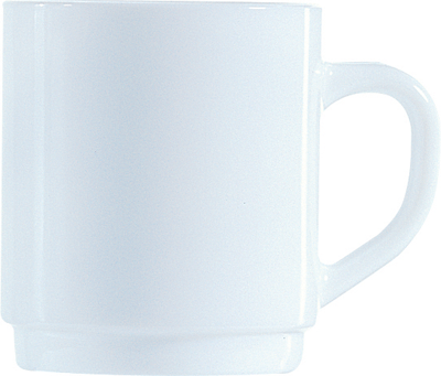 Arcoroc, Restaurant - Kaffeebecher stpb., uni, weiss, 0,29 ltr.