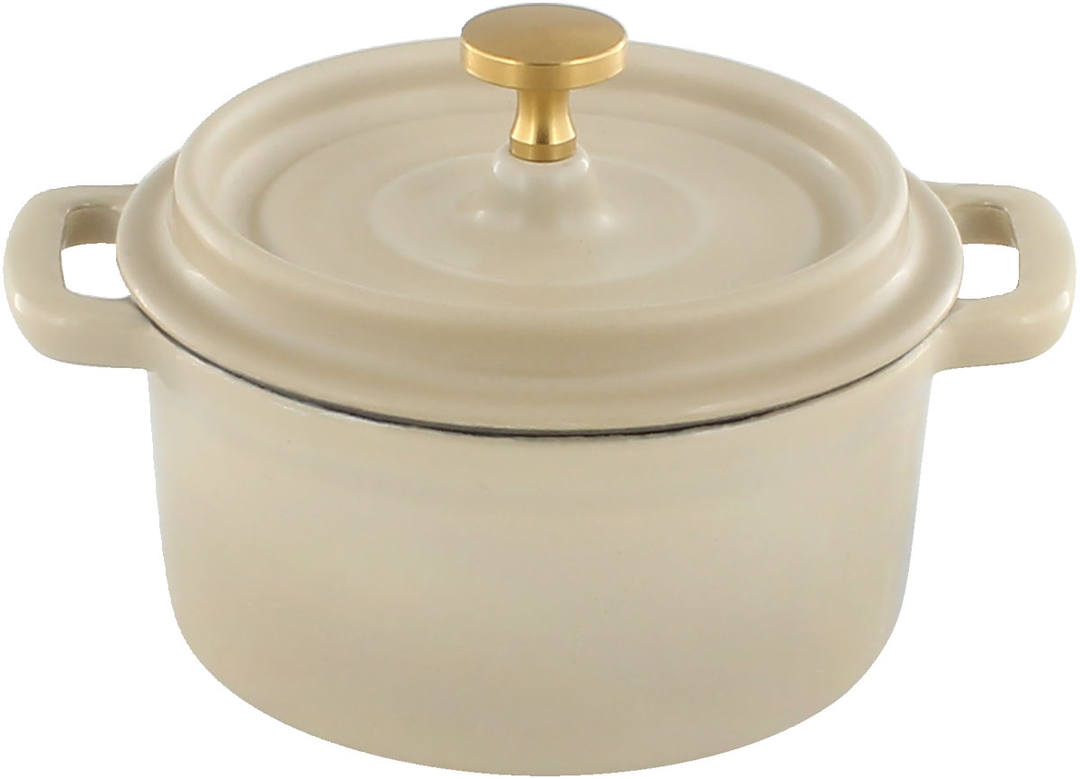 Playground, Gusseisen - Cocotte Sand m. Deckel rund 10 x 5 cm/ 0,26 ltr.