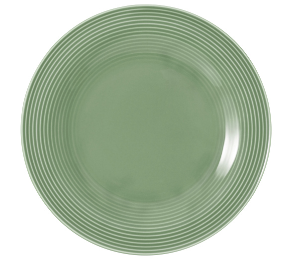 Seltmann Weiden, Beat : Salbeigrün - Frühstücksteller rund mit Relief, 23 cm