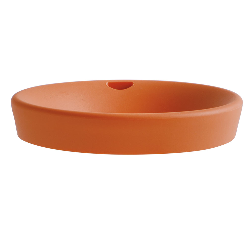 Kahla, Cupit - Becher mit Trinkdeckel 0,35 ltr., Banderole glatt: sunset orange