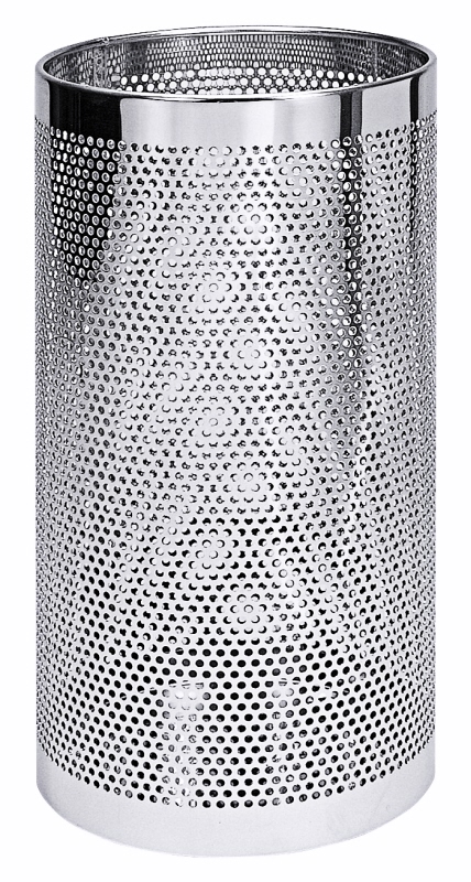 Papierkorb/ Schirmständer, perforiert, Edelstahl, D: 25 cm, H: 50 cm