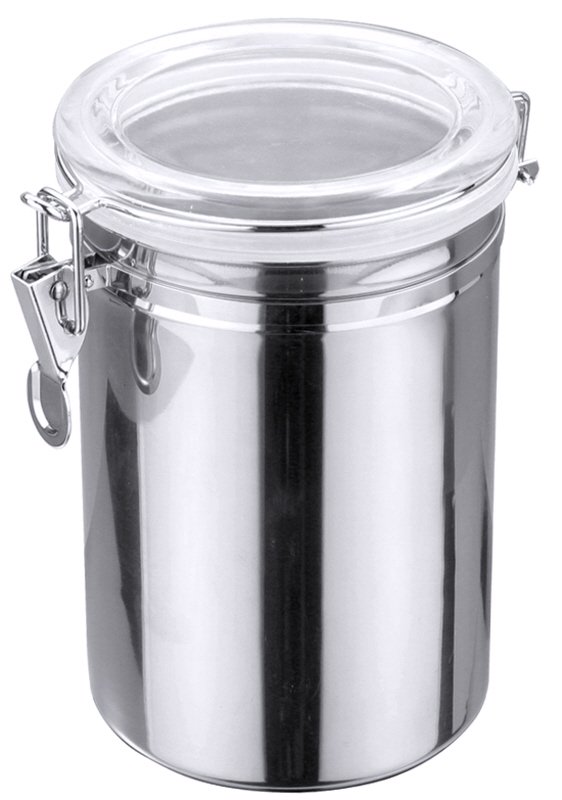 Vorratsdose,  I: 1,7 ltr., D: 12,5 cm, H: 19,5 cm, Edelstahl