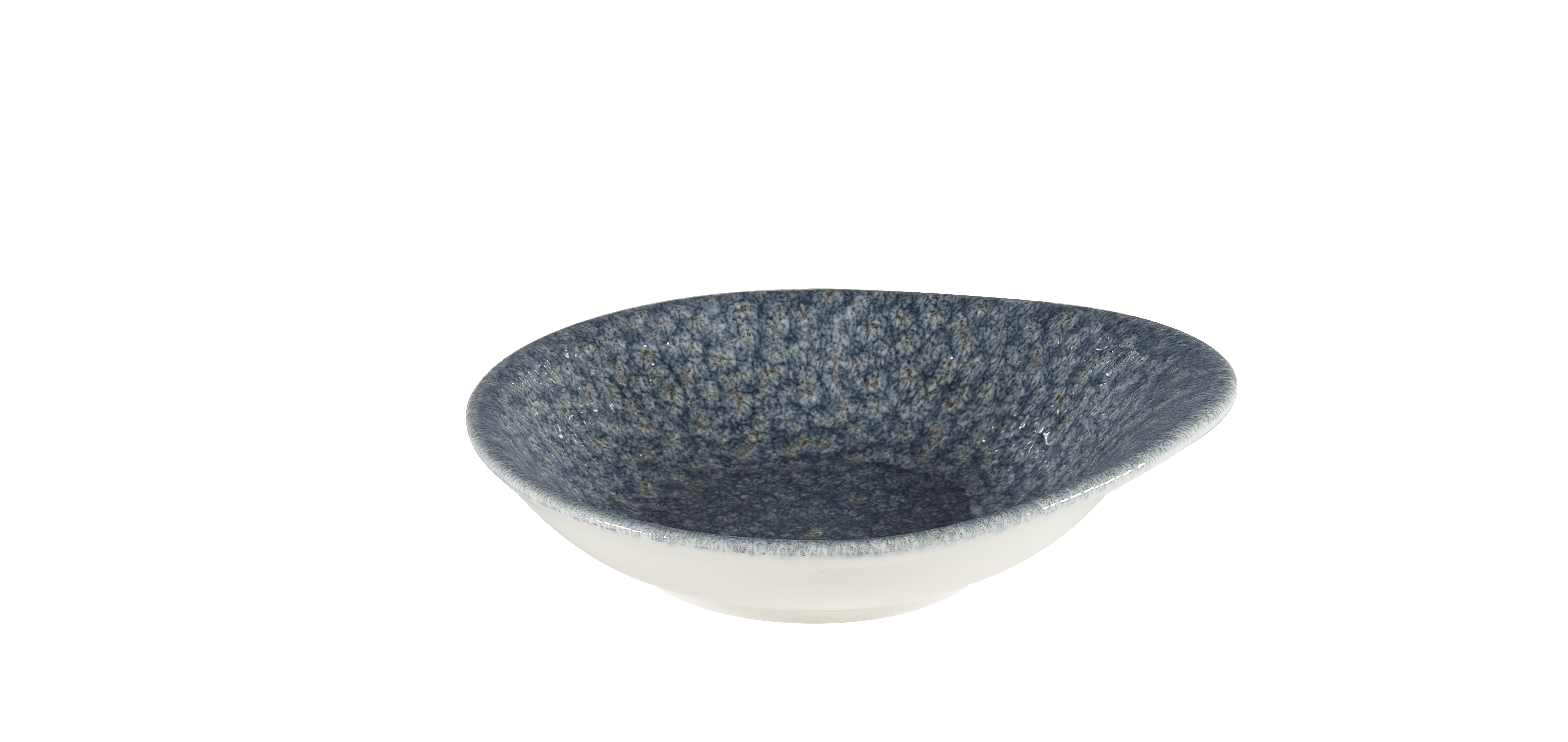 Churchill, Raku : Topaz Blue - Schale rund organisch, 18,5 x 16,8 cm/ 0,3 ltr.