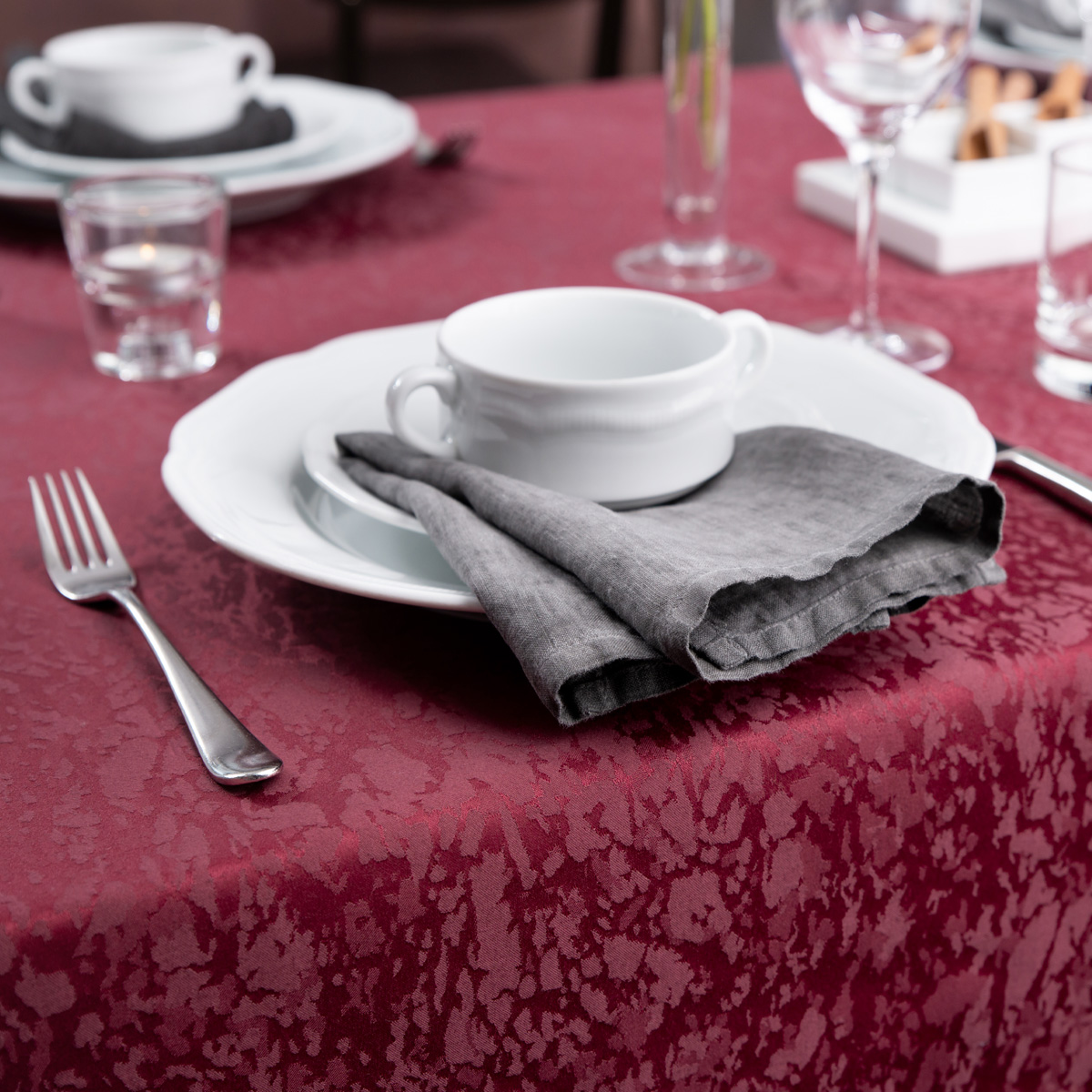 Tischdecke Marble - Mischgewebe mit Fleckschutz