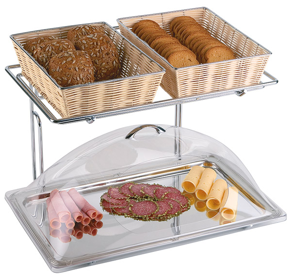 BuffetGestell GN 1/1 Doppeldecker, 2teilig, ca. 50 x 34 cm, H: 37,5 cm Etagenabstand 26 cm