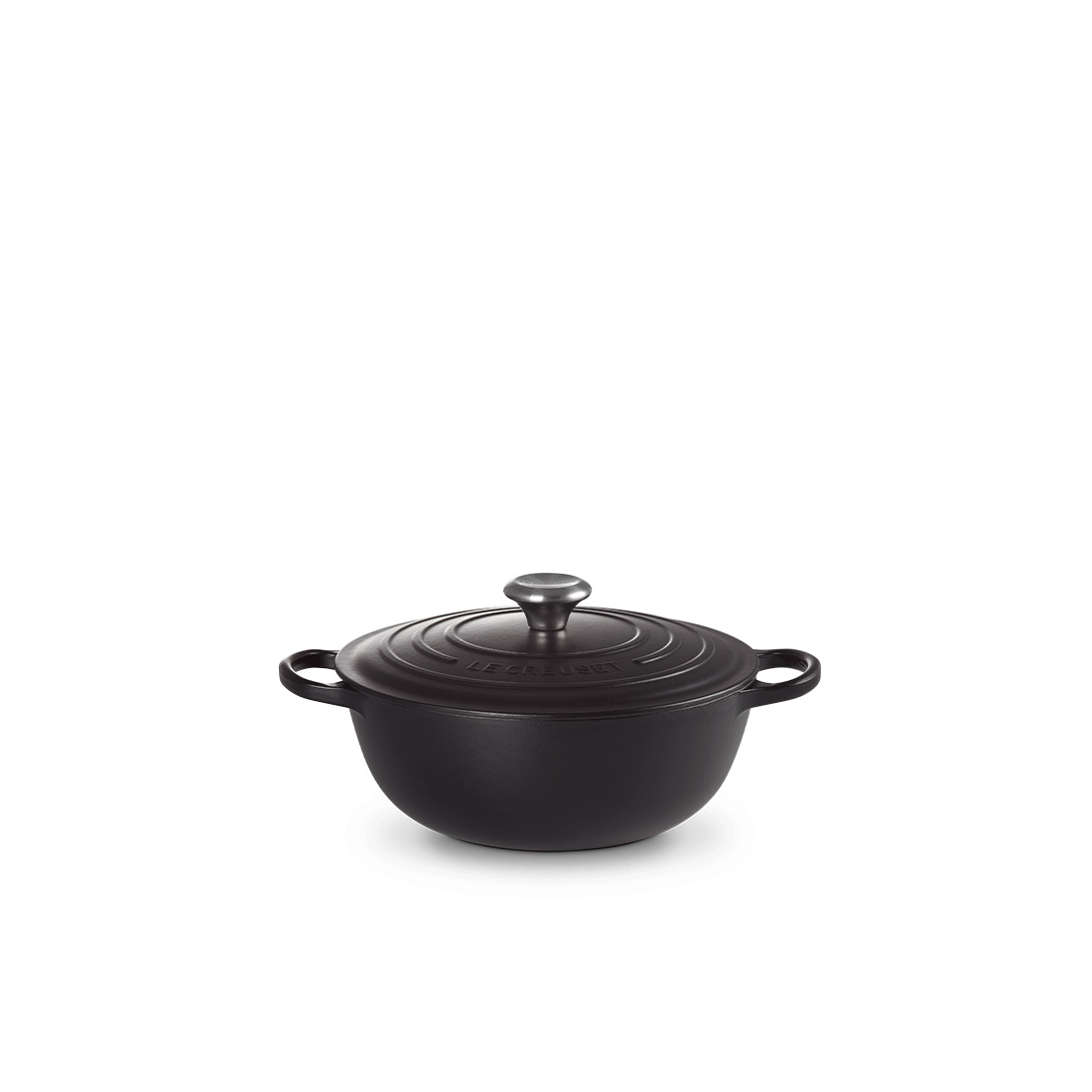 Le Creuset, Gusseisen - La Marmite rund Signature, 26 cm/ 4,1 ltr., Fb. Schwarz
