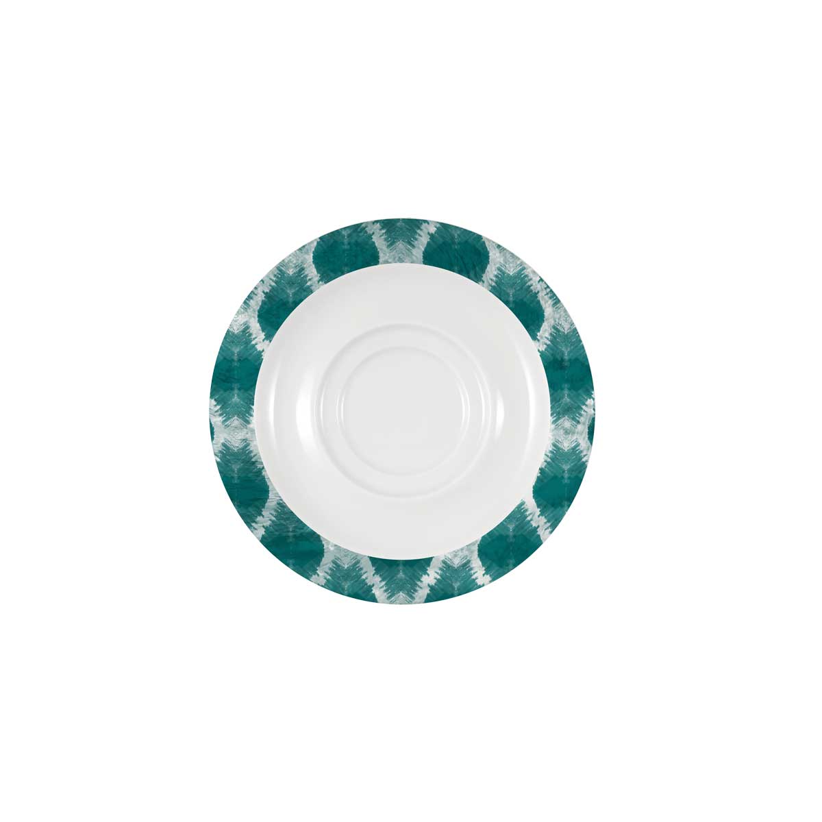 Bauscher Care, Calmera : 426385 Petrol Blue - Spezialuntertasse rund mit Doppelspiegel, 16 cm