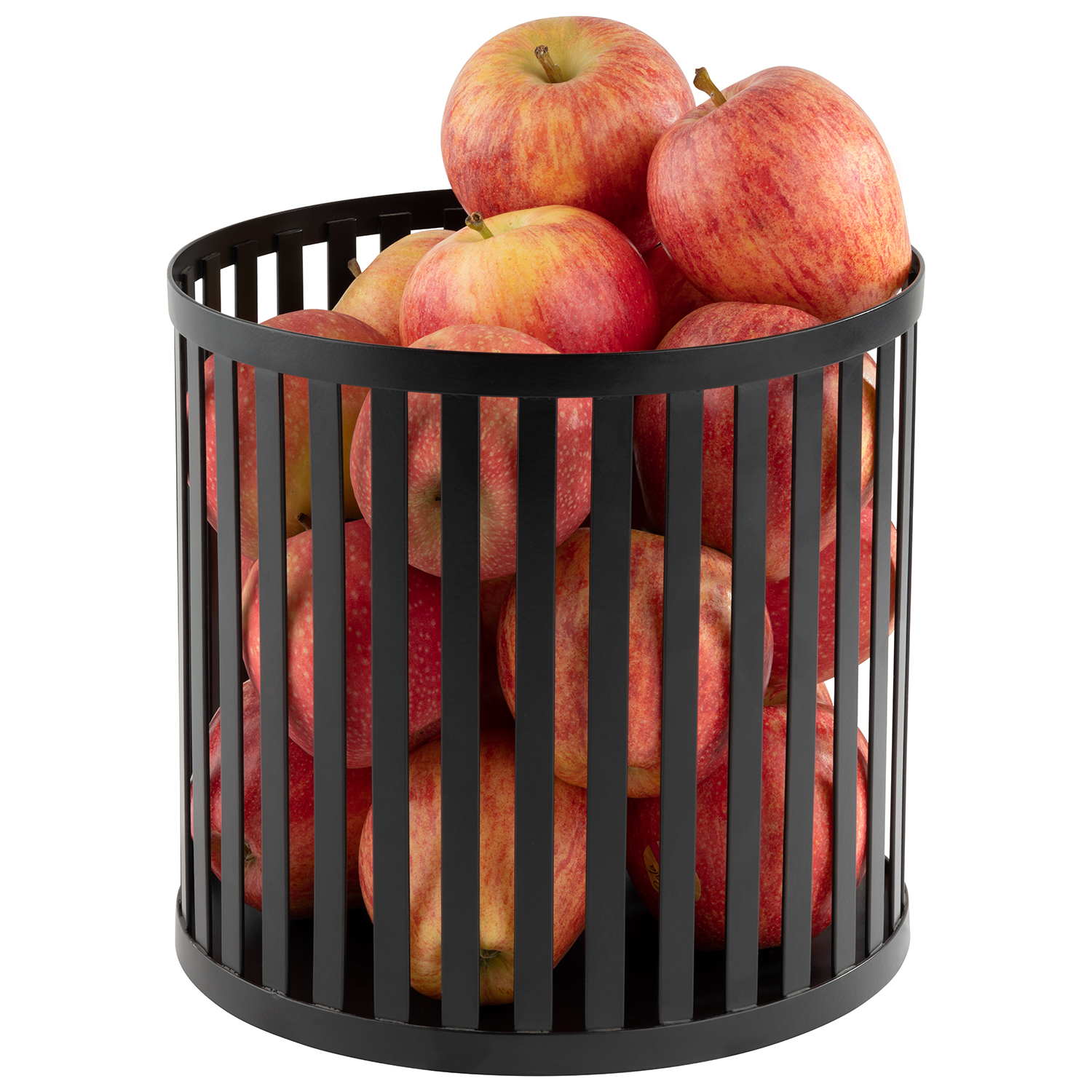 Korb / Ständer APS PLUS, Edelstahl, D: 21 cm, H: 20 cm, Farbe: schwarz