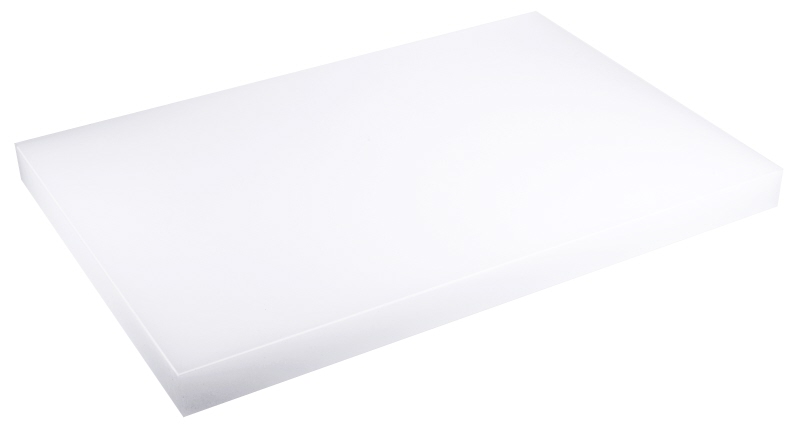 Schneidbrett, weiß, LDPE, mit Füßchen, 60 x 40 cm