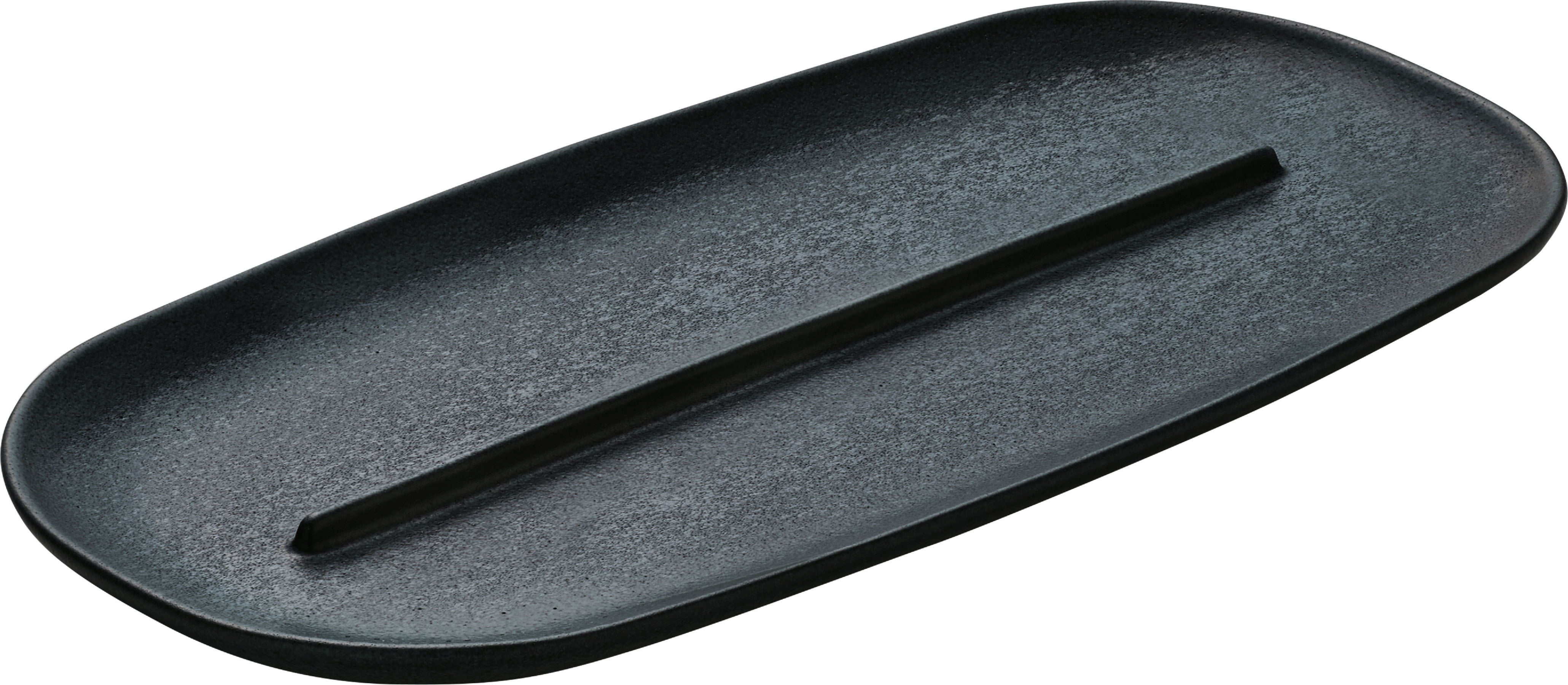 Playground, Steinzeug - COAST & COUNTRY : Platte oval m. einem Steg 29 x 15 cm