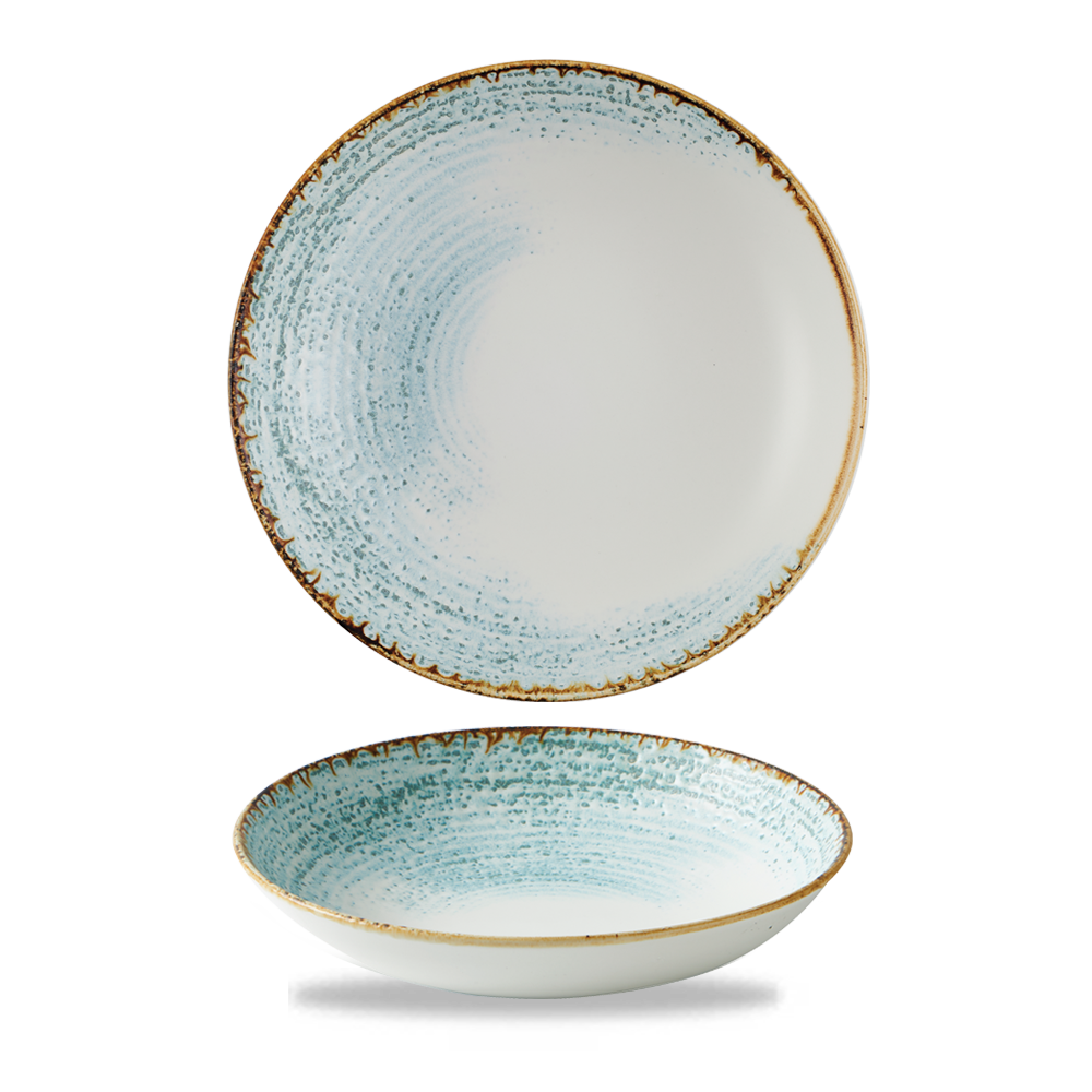 Churchill, Homespun Accents : Aquamarine - Teller tief Coup, 18,2 cm/ 0,43 ltr.