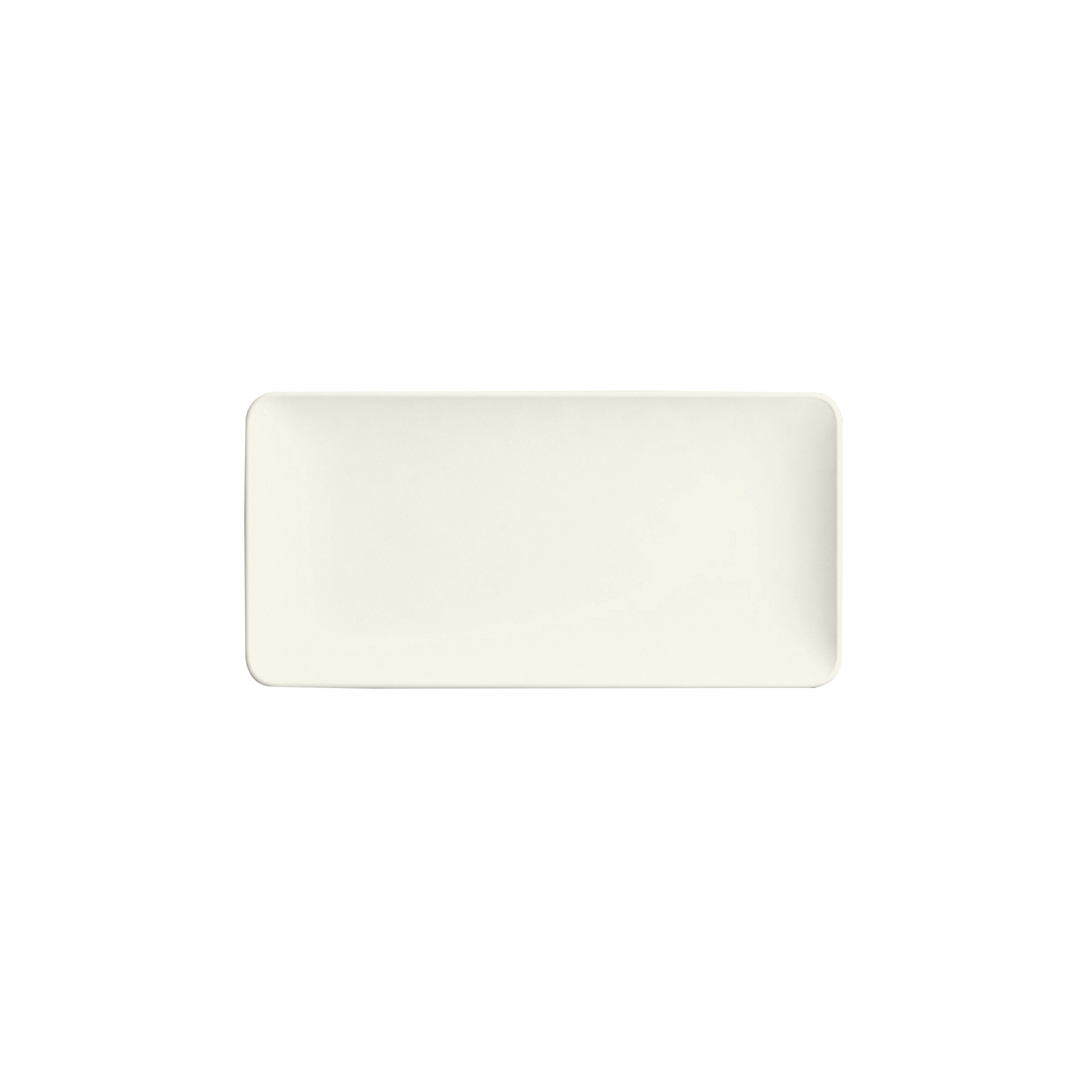 Bauscher, Purity - Platte rechteckig Coup, bonewhite, uni, 18 x 9 cm