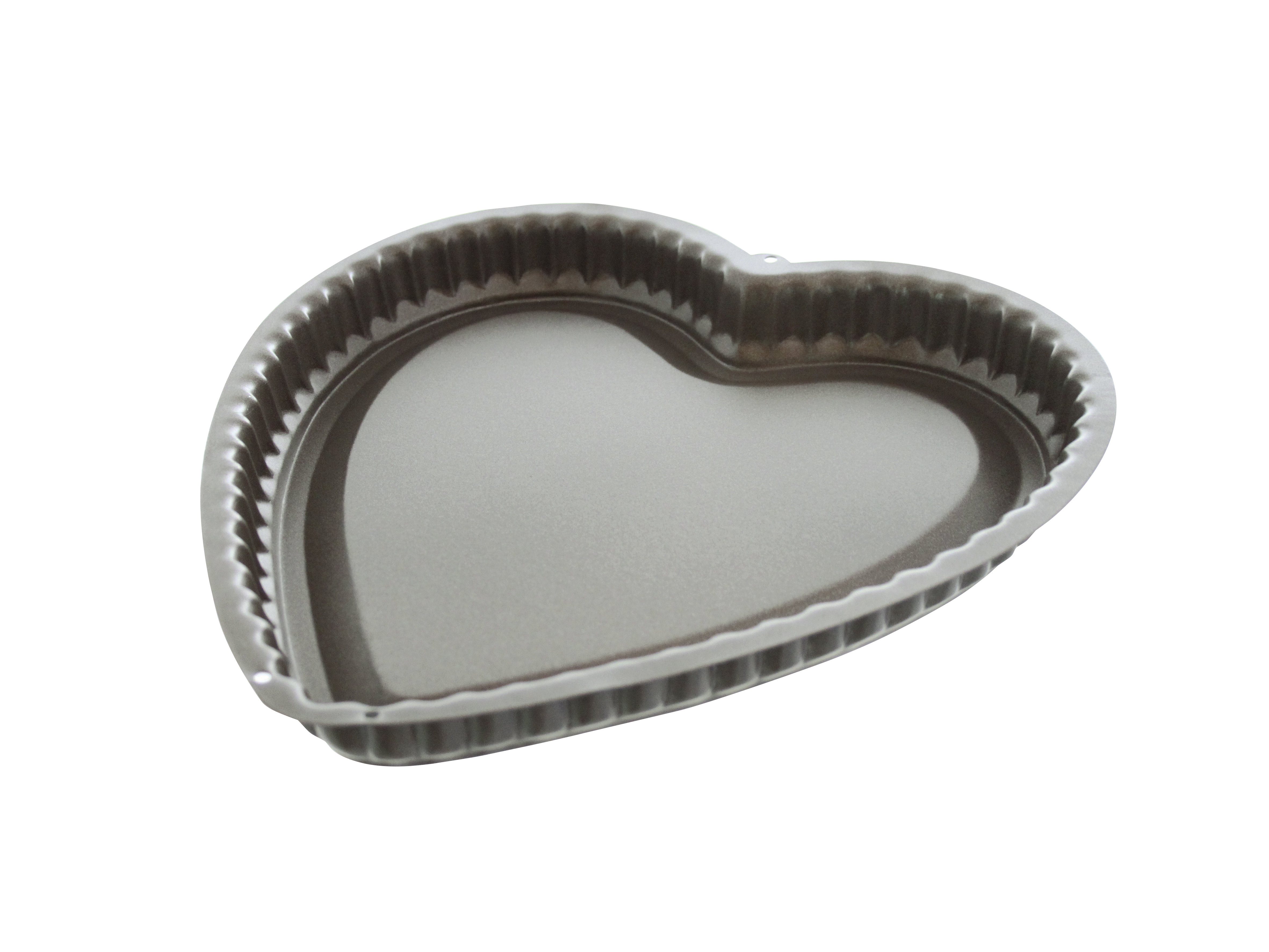 Herzform, gerippter Rand, 270 mm, H: 30 mm, Volumen: 1,3 ltr.