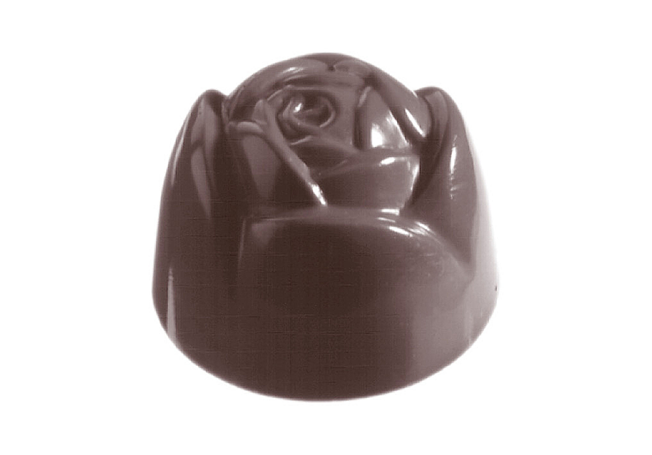 Schokoladen- Form Rosenpraline, 275 x 135 mm, 3 x 7 Stück 28 x 20 mm