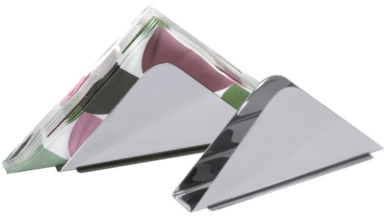 Serviettenhalter, dreieckig, Edelstahl, 16,5 x 3 x 8 cm