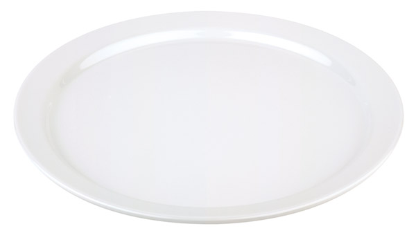 Tablett PURE, D: 31 cm, H: 2,5 cm, Melamin, weiss