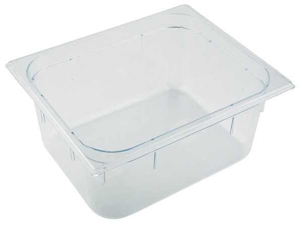 GN 1/1 Behälter 53 x 32,5 cm, Tiefe: 65 mm, Polycarbonat, I: 8,5 ltr., transparent