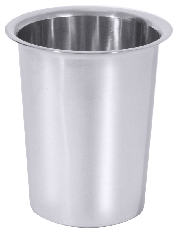 Besteckköcher für Tafellöffel, ungelocht, Edelstahl, D: 11,5 cm, H: 13 cm