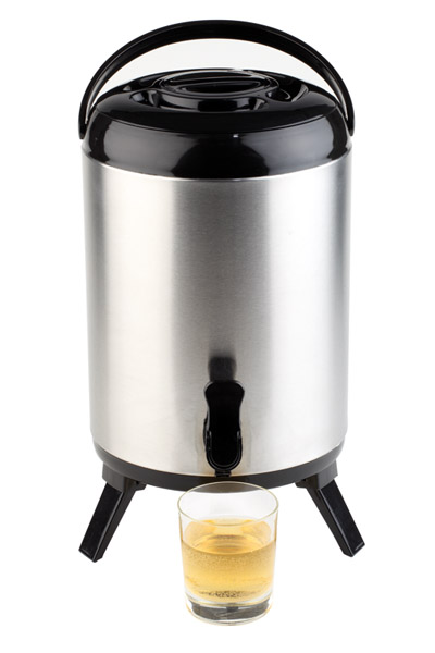 Iso-Dispenser D: 24 cm, H: 42 cm, 9,5 ltr., 18/8 Edelstahl, ABS