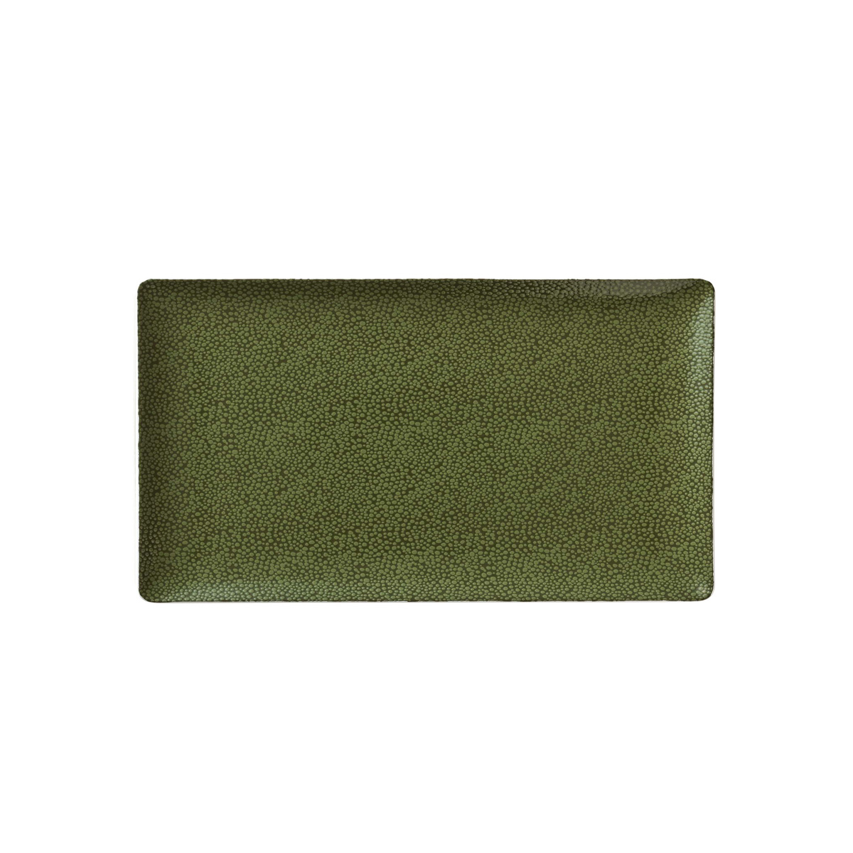 Bauscher, Purity : 425914 Pearls Greens - Platte rechteckig Coup, bonewhite, 27 x 20 cm