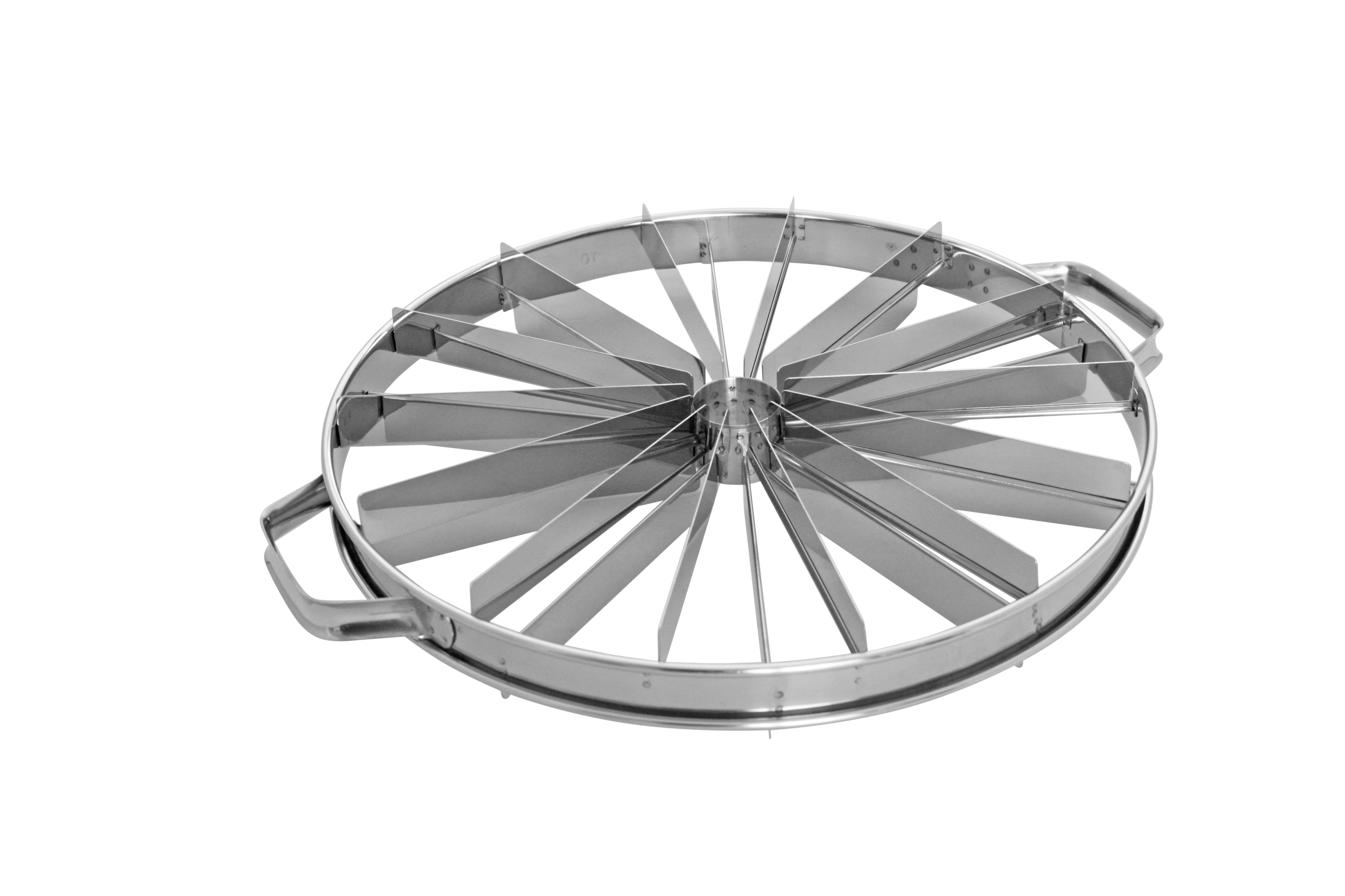 Tortenteiler, 10/14 Teilungen, doppelseitig, Edelstahl, D: 33 cm, H: 5,3 cm