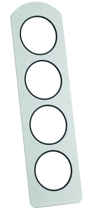GASTRO Vario Rack, Rückwand für 4 Displays, eloxiertes Alu, L: 150 mm, B: 549 mm, H: 4 mm
