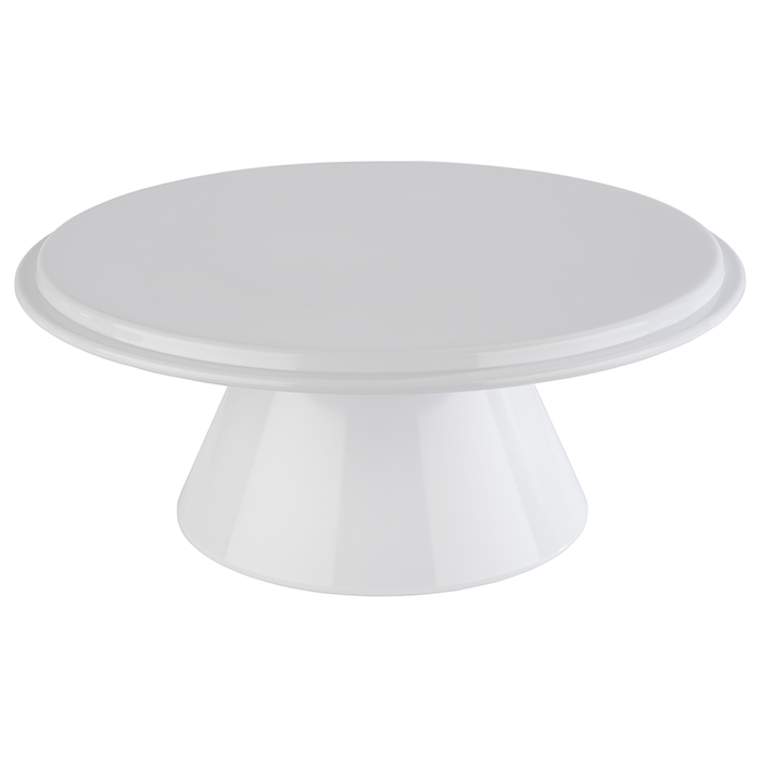 Servier- u. Tortenplatte CLASSIC, D: 21,5 cm, H: 9 cm, Melamin, weiß