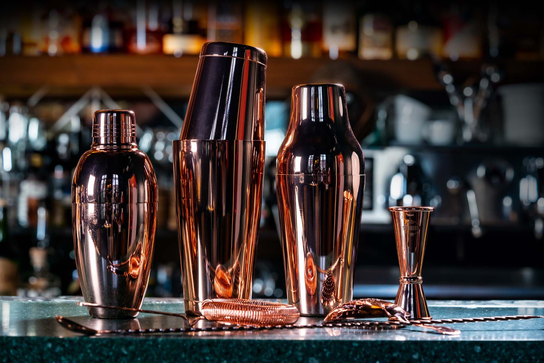 Parisian Shaker, Edelstahl, kupferfarben, 650 ml, 9 x 9 x 23 cm