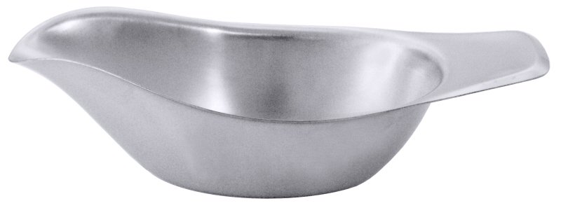 Sauciere ohne Fuß, stapelbar, Edelstahl, I: 0,2 ltr., H: 5 cm, L: 19 cm