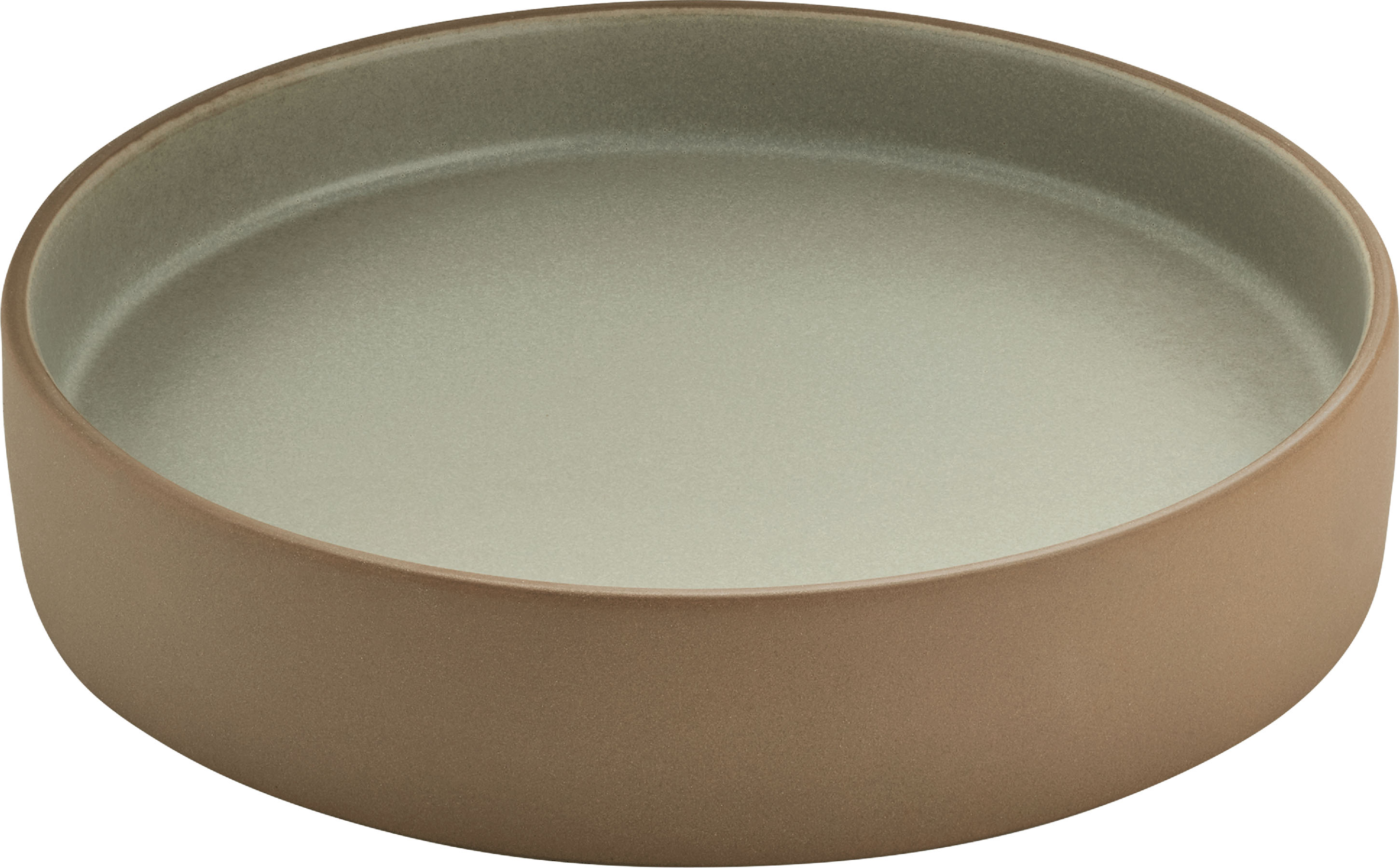 Playground, Steinzeug - 2in1 ARTISAN : Teller beige-grau, flach/ tief, 21 x 4,5 cm