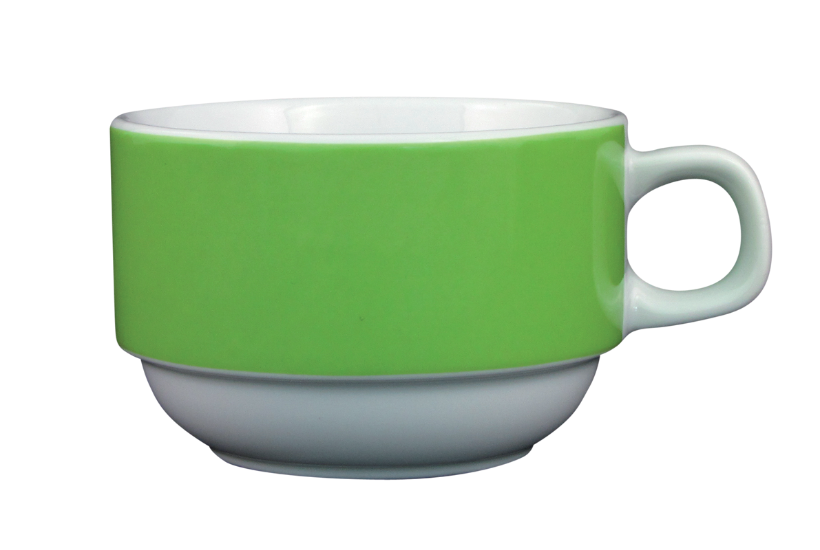 Eschenbach, Color - Kaffee-Obere stapelbar, weiss/ grün, 0,18 ltr.