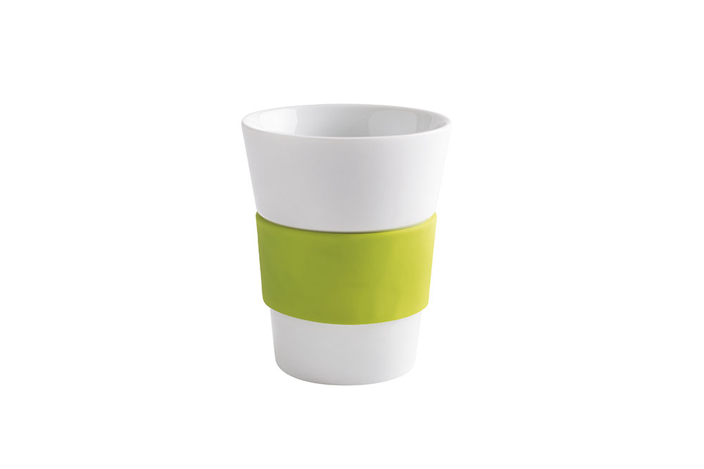 Kahla, Cupit - Becher mit Trinkdeckel 0,35 ltr., Banderole glatt: fresh lime
